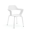 Officesource Zella Collection Stackable Chair with Chrome Frame 6054WH